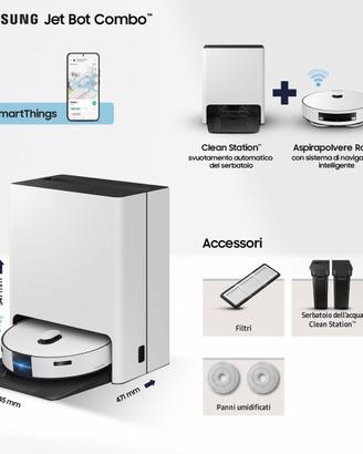 Samsung BESPOKE Jet Bot Combo Steam - SIGILLATO