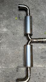 Scarico artigianale inox Audi TT Mk2 8J 2.0 TFSI