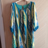 Vestito doppio velo multicolor