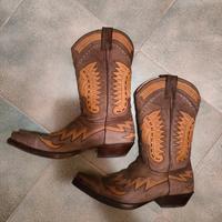 Stivali in pelle stile texano