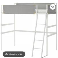 Letto a soppalco con scrivania Ilea