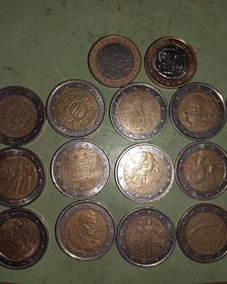collezione monete da 2 euro varie