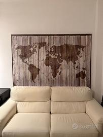 Quadro planisfero canvas IKEA (200x140)