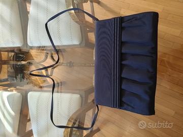 Borsa da cerimonia tessuto blu