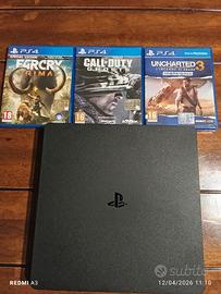 ps4 slim con 3 giochi 