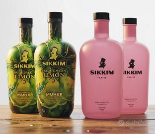 Lotto 4 Bottiglie Gin Sikkim Premium