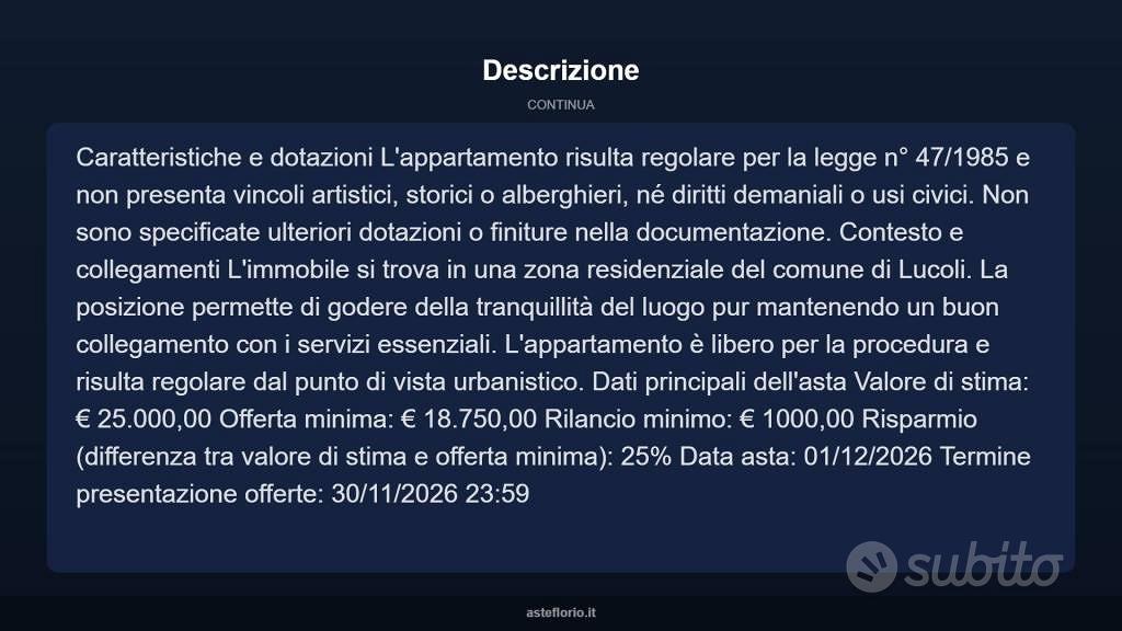 Appartamento – Casamaina, L'Aquila - Vista 5