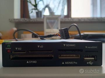Lettore schede di memoria + USB 2.0 per PC fissi