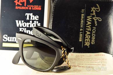 Occhiali vintage ray ban wayfarer folding b&l NOS