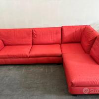 divano angolare in tessuto 