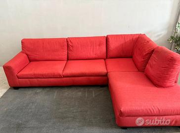 divano angolare in tessuto 