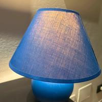 Lampada abat jour colore blu CON LAMPADINA