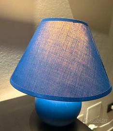 Lampada abat jour colore blu CON LAMPADINA