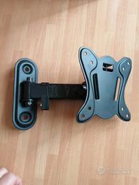 Staffa porta tv a muro in acciaio 