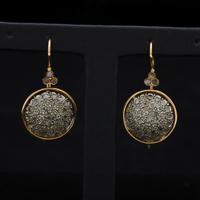 ORECCHINI VINTAGE IN ORO ROSA 9KT DIAMANTI 1.10 CT