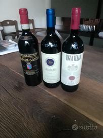 Sassicaia 2020 Tignanello 2021 Biondi Santi 2017