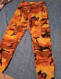 Pantaloni militari arancioni