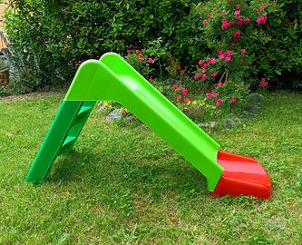 Scivolo per bambini, 3 gradini  verde e rosso