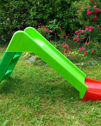 Scivolo per bambini, 3 gradini  verde e rosso
