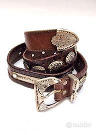 Cintura Emporio Armani - cuoio e metallo argentato