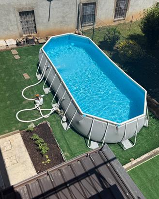 Piscina 6x3x122 con pompa e accessori