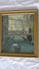 Dipinto olio anni 40/50 soggetto Venezia del "700"