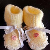 Scarpette in lana neonati 