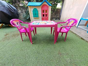 Tavolo+2 sedie Disney rosa