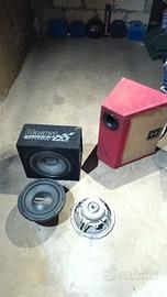 KIT SUBWOOFER E WOOFER – MAGNAT, HERTZ + BOX