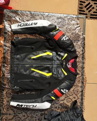 giacca moto 48 in pelle perfetta mtech