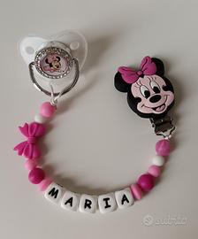 catenella porta ciuccio in silicone + ciuccio 