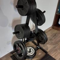 Set Dischi gommati + rastrelliera Toorx