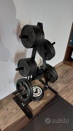 Set Dischi gommati + rastrelliera Toorx