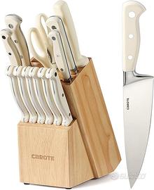 CAROTE Set Coltelli da Cucina con Ceppo,