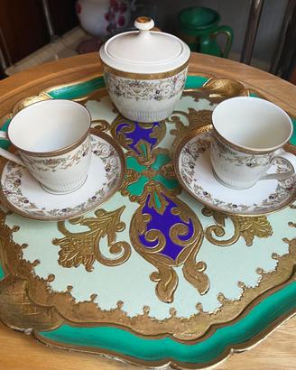 Vassoio Fiorentino Vintage restaurato a mano