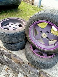 Cerchi Fondmetal 7x15 4x108 ET11 con gomme Nankang