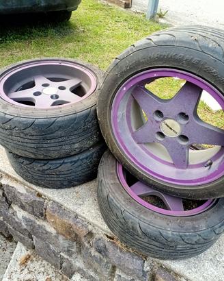 Cerchi Fondmetal 7x15 4x108 ET11 con gomme Nankang