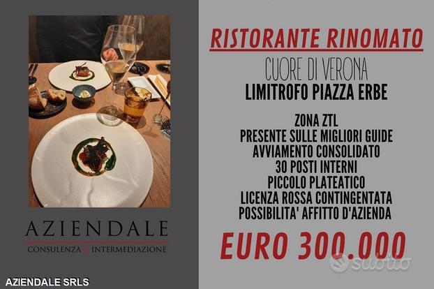 Aziendale-ristorante rinomato nel cuore di verona