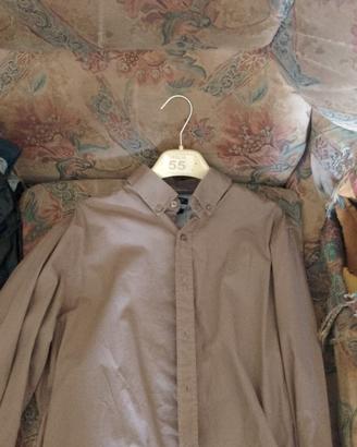 Camicia Uomo Casual Button-Down - Color Tortora/Be