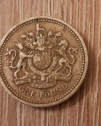 Moneta one pound Regina Elisabetta II 1983.