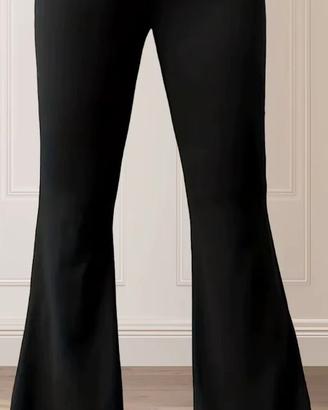 🦅 Pantaloni Donna Vita Alta Neri Elasticizza