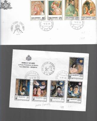 1974 / 1979 REPUBBLICA SAN MARINO N 12 BUSTE FDC
