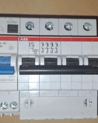 INTERRUTTORE MAGNETOTERMICO DIFFERENZIALE 4 X 16A
