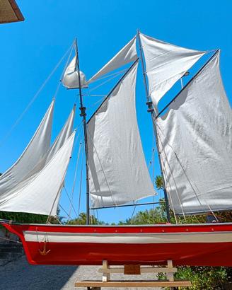 Barca a vela autocostruita 