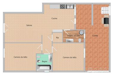 Appartamento con cortile di pertinenza esclusiva