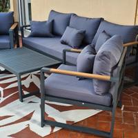 Set Salotto Alluminio Divano 190cm NuoviCUSCINONI 