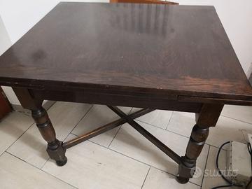 Tavolo antico in legno massiccio modello alungabil