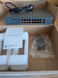 Switch Mokerlink Poe+ 16 porte Gb + 2 porte uplink