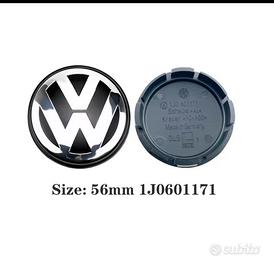 4 tappi coprimozzo Volkswagen 55mm