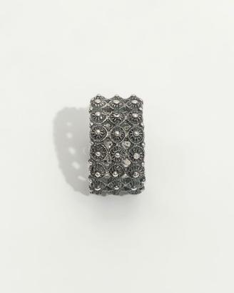 Vintage '70 Anello Argento Brunito a Fascia